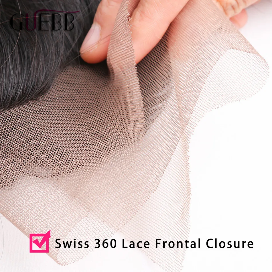  Abdo 360 Lace Frontal Closure Straight 360 Frontal Closure With Baby Hair Indian Hair Remy 100% Hum