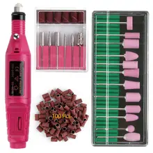 Электрический прибор для маникюра, педикюра 100 Pc шлифовальные ленты 12 шт. кварцевые сверла для ногтей гелевые инструменты для удаления ногтей