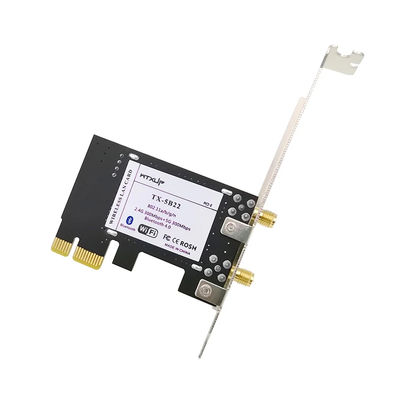 Atheros AR5B22 настольный адаптер с 2 антенной Bluetooth 4,0 wifi 300 Мбит/с сетевая карта 2,4G 5G PCIE беспроводная wifi настольная карта