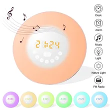 Новинка, многофункциональное радио XH301 Sunrise, смарт-будильник, 7 цветов, светодиодный, музыкальный, светящийся, радио