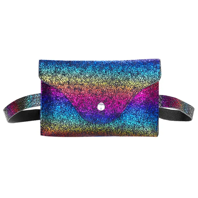 Lady Sequin Glitter Waist Bags Women Belt Bag Shiny Fanny Pack Multi-function Waist Pack Bags Bling Summer Bag Satchel Handbag