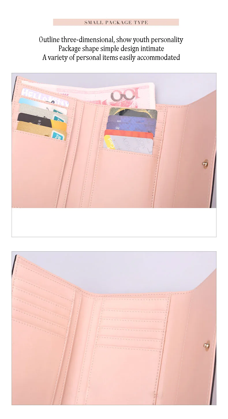 Fashion Brand Women Wallets Purse Wallet Cluthches Clip Coin Card Photo Pocket Shiny Genuine Leather luxury Hand bag For Girls   H10503409_05