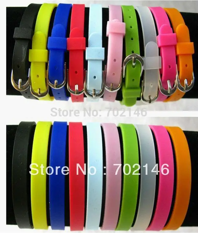 100pcs 8mm silicone Wristband Fit Charms DIY Accessoryin Charm