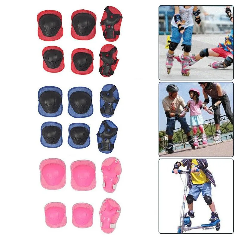 6 قطعة/المجموعة الركبة دعم الأقواس الاطفال واقية الكوع الركبة منصات ل في الهواء الطلق التزلج الدراجات الركبة حماية والعتاد kniebrace