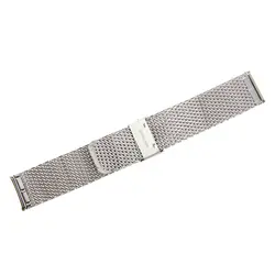 Серебряный тон Нержавеющая сталь часы с сетчатым ремешком-22 мм