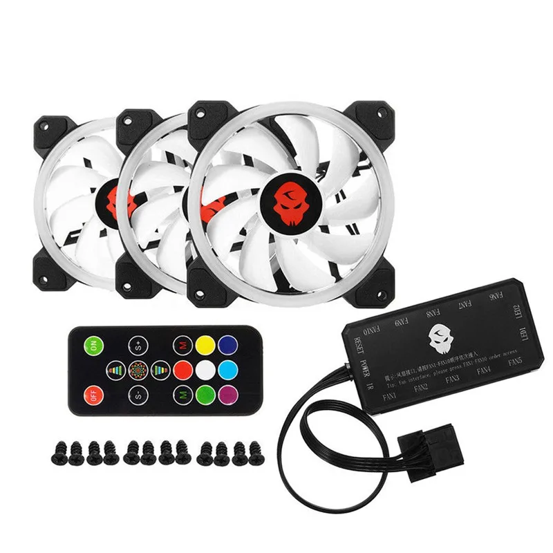 Buy Cooler Cooling Fan Computer PC Double Ring 366