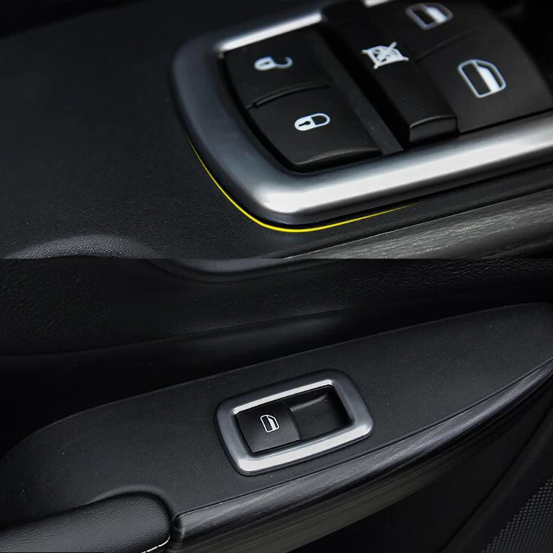 

For Jeep Cherokee KL 2014/15/16/17/18 ABS Matte LHD Car Door Window Glass Lift Control Switch panel Cover trim Accessories 4pcs