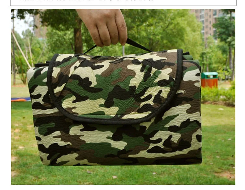 Esteira de Piquenique ao ar Cobertor à Prova Camuflagem Livre Umidade Almofada Piso Rastejando Tenda Praia Tress Dormir Acampamento Dwaterproof Água 11 Esteira de acampamento