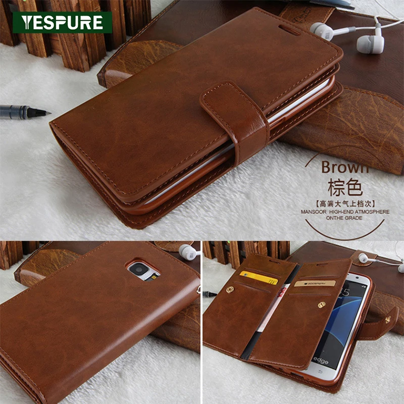 

YESPURE Carcasas Fundas for Samsung Galaxy S8 Plus Mujer Wallet Stand Cover Case Flip Mobile Phone Cases Accessories Red Wine