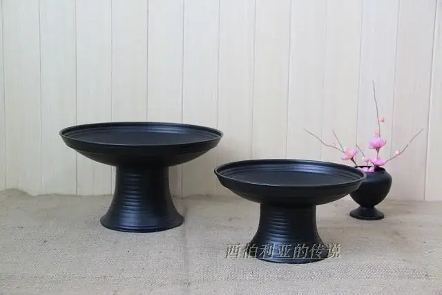 

9067/9068 free shipping(1set of 2pcs) antique fruit tray,korean traditional metal fruit plate,HOME Decoration