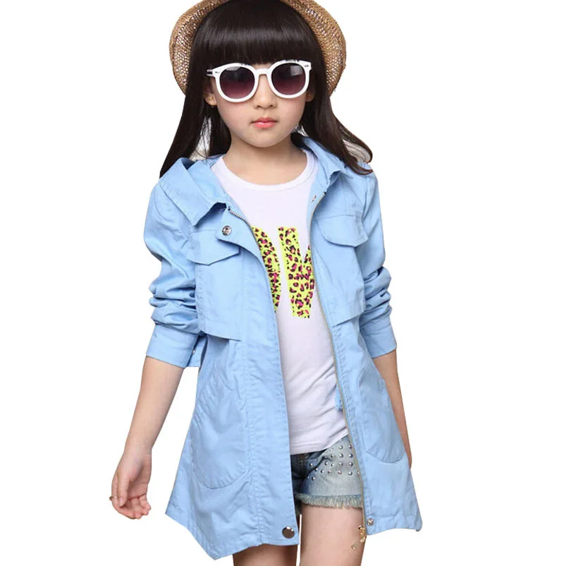 Buy Baby children jackets for girls trench coat long