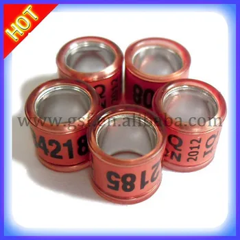 

100pc 10mm free shipping Aluminium with Plastic Pigeon Ring