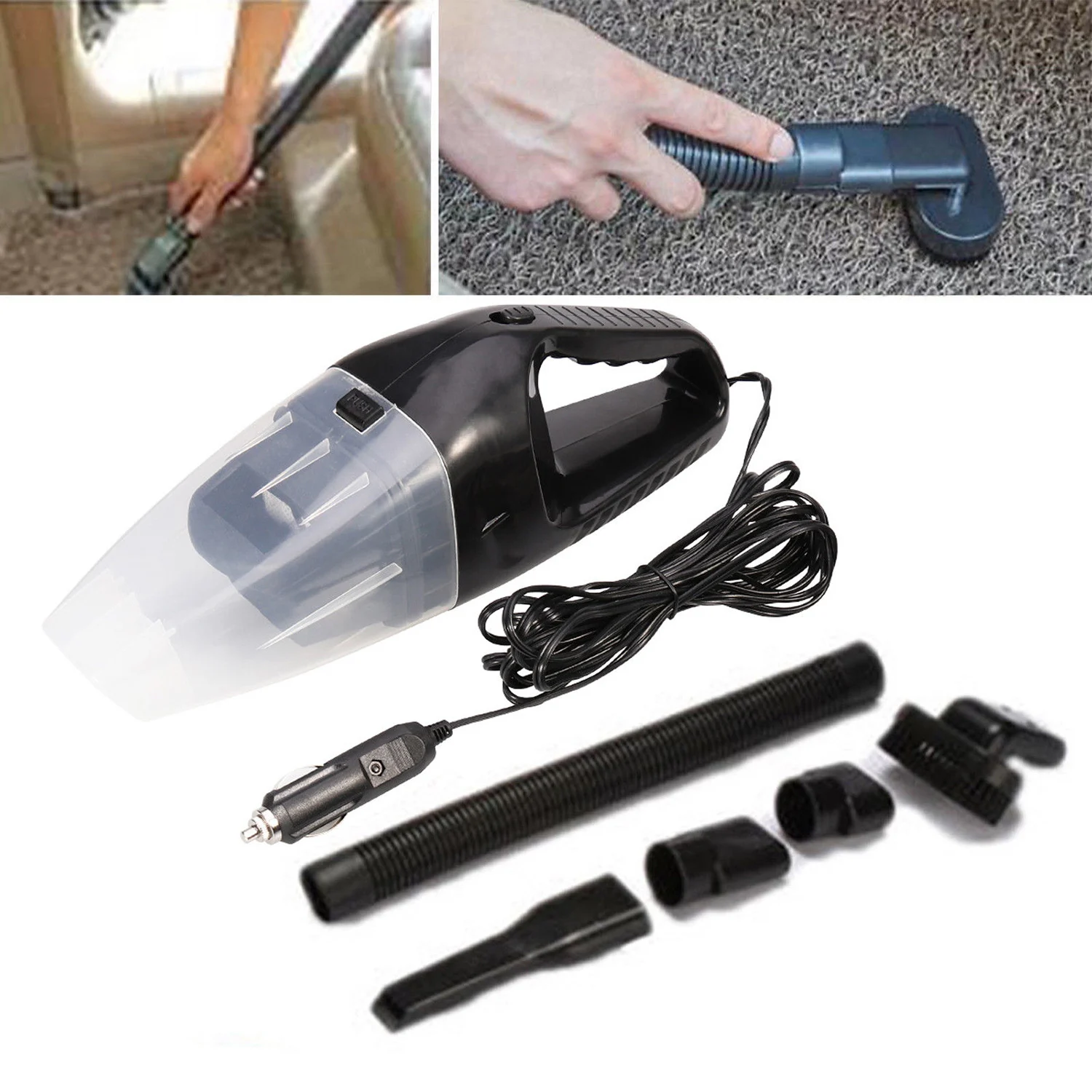

High Quality 12V 120W Car Vacuum Cleaner Handheld Portable Dust Collector Wet and dry 6 in 1 mini vacuum cleaner