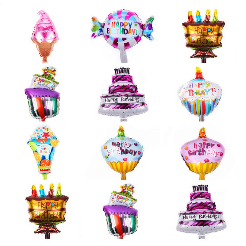 

XXPWJ Free shipping new mini cartoon animals, children's toys, cake aluminum balloons birthday party balloons wholesale married