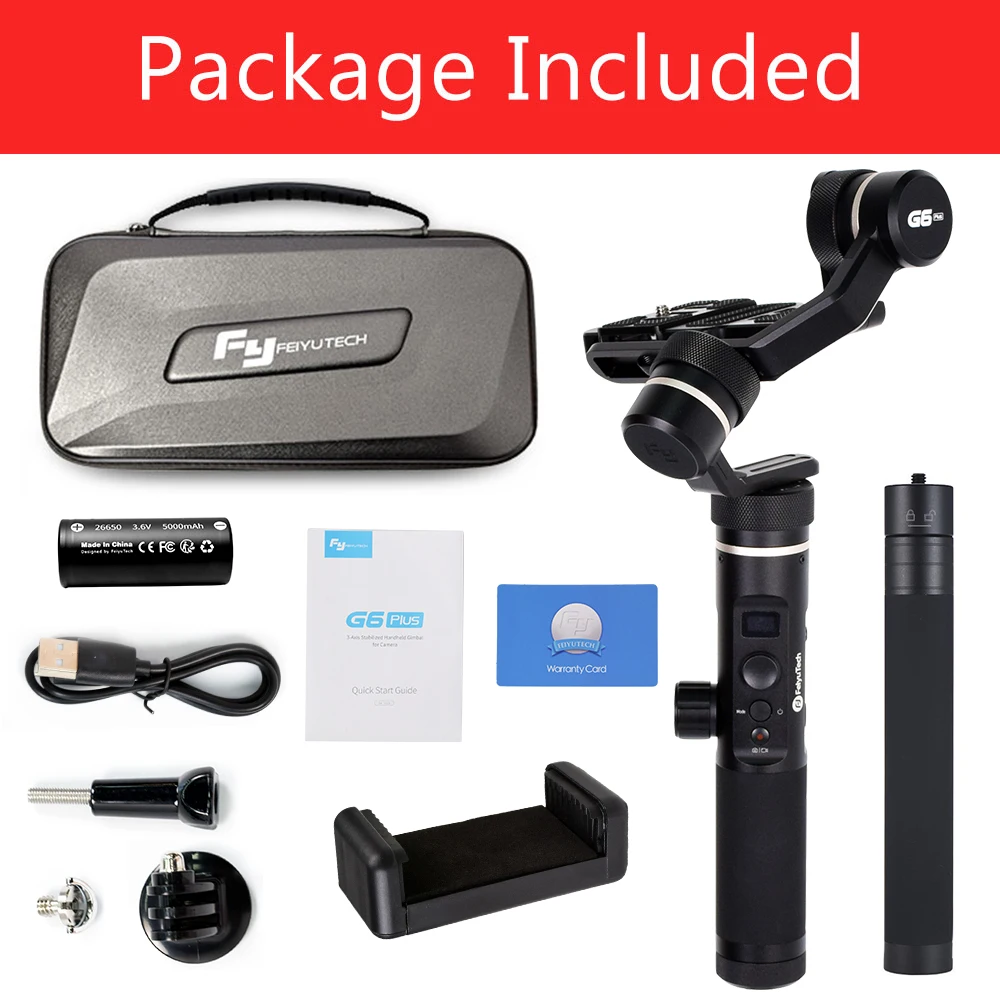 Feiyu G6 плюс G6P 3 оси Стабилизатор Ручной Gimbal с расширением штатив и держатель