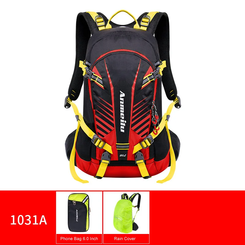ANMEILU 20L водонепроницаемый рюкзак для скалолазания, спортивная сумка для мужчин и женщин, рюкзак для путешествий, походный рюкзак, походная сумка - Цвет: Красный цвет