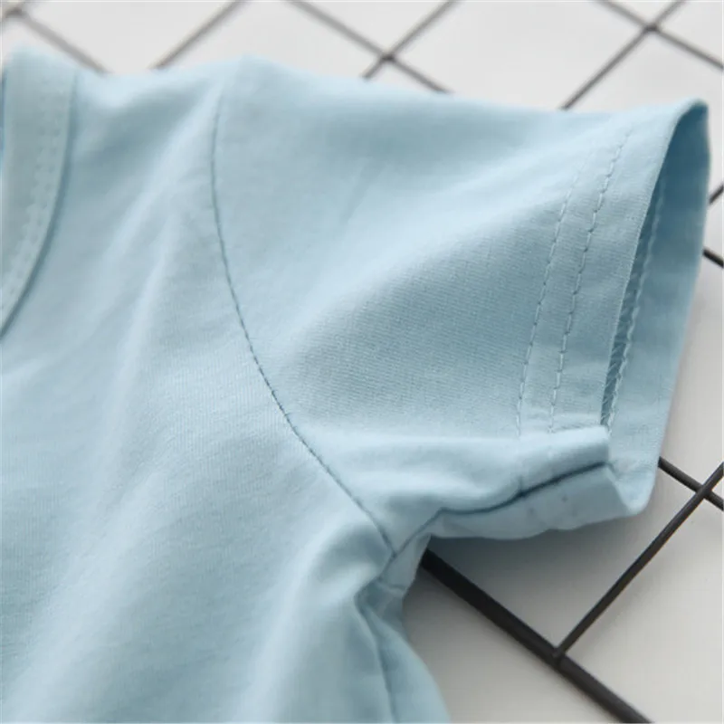 Cotton Boys' Clothing Baby T Shirt Short Sleeve Baby Boys T-Shirts Cartoon Casual Summer First Birthday Boy Clothes Tops