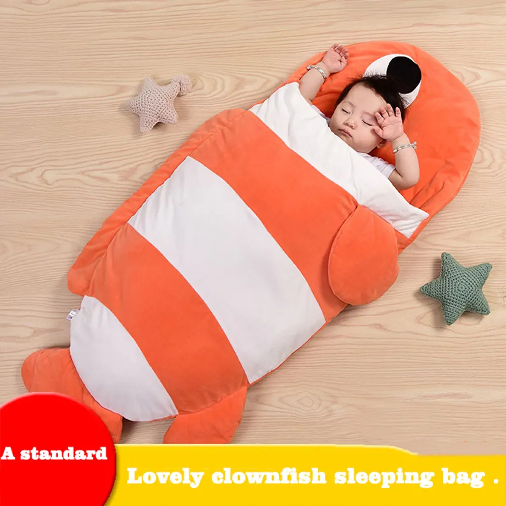 

Clownfish Baby Shark Sleeping Bag Winter Envelopes Sleepsack For Newborns Swaddling Baby Slaapzak Children Warm Sleep Sack Thick