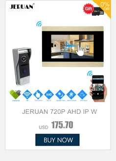 JERUAN IP WI-FI 7 дюймов Сенсорный экран видео Звонок домофона Системы комплект 720 P AHD запись монитор ИК км Камера Поддержка android IOS