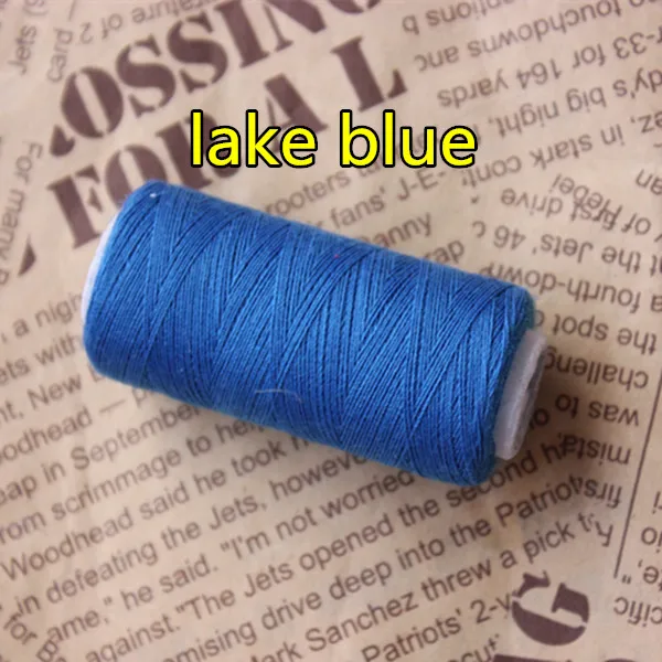Каждая катушка разных цветов, международная зона, 2pcs100% полиэфирная нить 218 ярдов - Цвет: lake blue