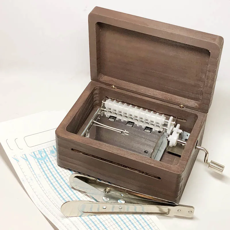 20 note paper strip DIY music box, customized photo musis box gifts for