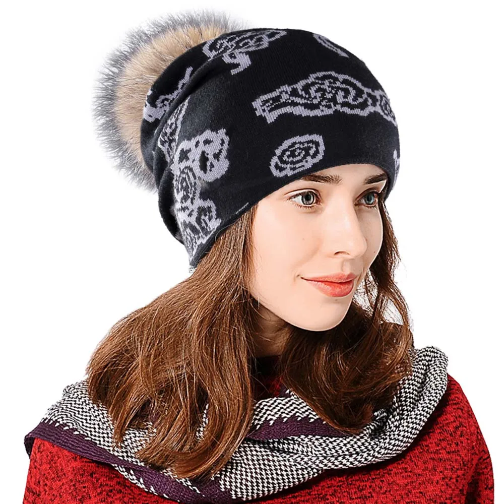 ladies cashmere beanie hats