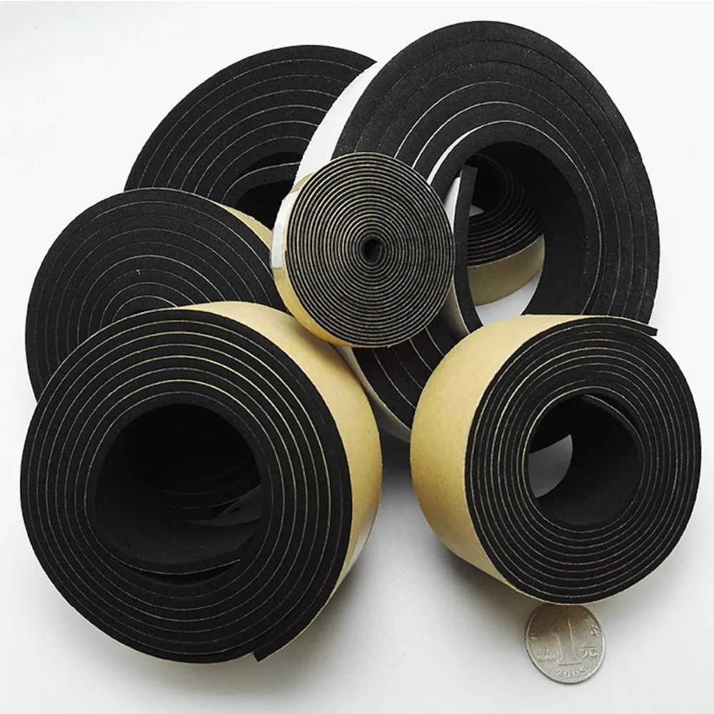 EPDM Rubber Adhesive Gasket Door Window Track Cushion Seals 2mm 3mm 5mm