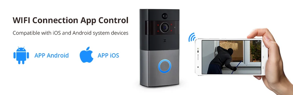 Tuya Smart Life APP беспроводной видео дверной звонок wifi 1080P камера домофон батарея дверной звонок для квартиры ИК сигнализация камера безопасности