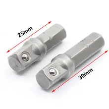 Набор адаптеров из хром-ванадиевой стали с шестигранным хвостовиком, 2 шт., удлинительные сверла 1/4 дюйма, набор для электроинструментов