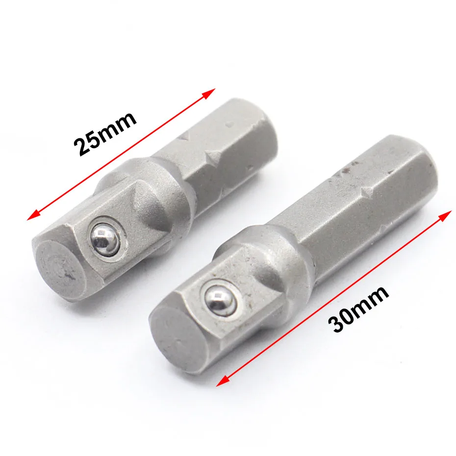 

2pcs Chrome Vanadium Steel Socket Adapter Set Hex Shank 1/4" Extension Drill Bits Bar Set Power Tools