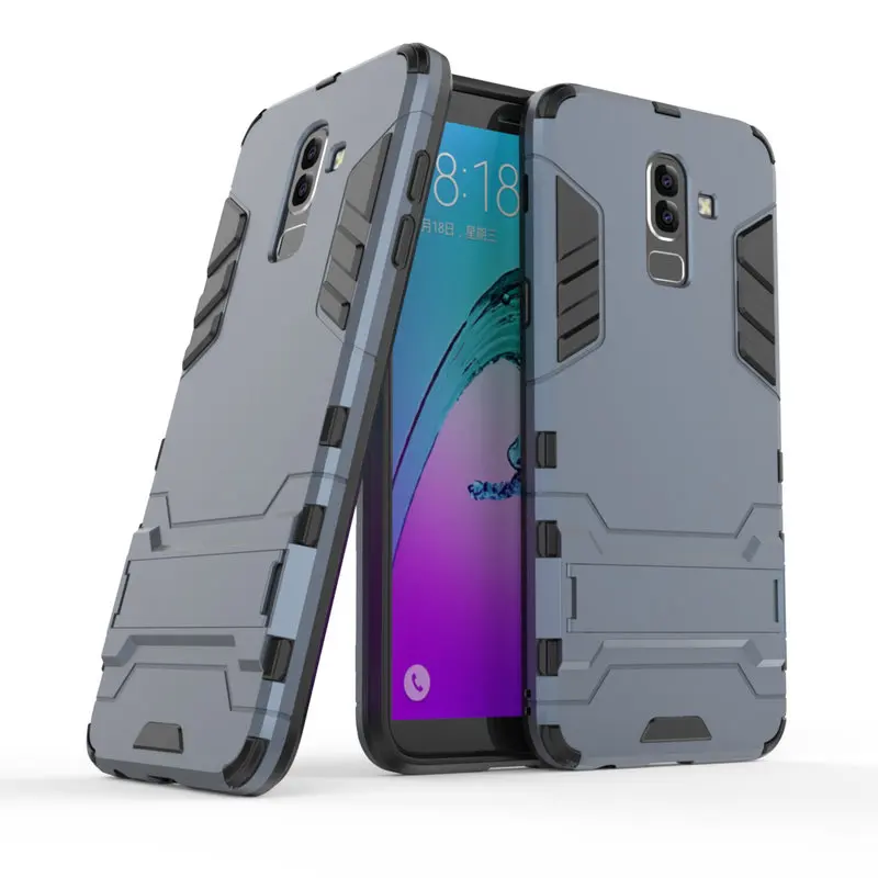 

Armor Shockproof Case For Samsung Galaxy J8 2018 SM-J810G J810 J800F 3D Shield PC+Silicone Phone Case Cover For Samsung Case