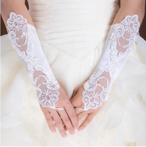 Свадебные кружевные перчатки lucy относится к свадебным перчаткам Свадебные Вечерние перчатки красные белые st-013