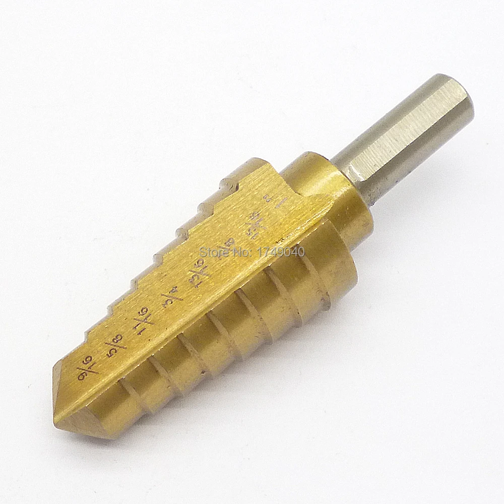 HSS 4241 SAE Step Drill Bit 9/16" 1" 8 Steps Industrial Reamer