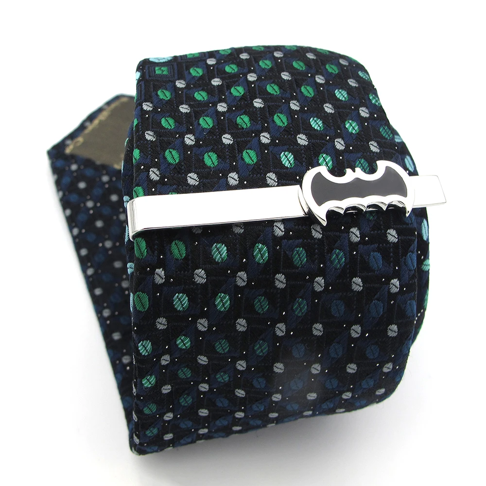 Мужской дизайнерский галстук-клипсы латунный материал черный цвет