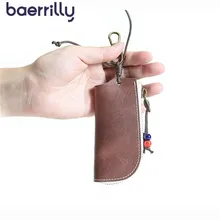 Воловья кожа для женщин из натуральной кожи Смарт мини кошелек брелок для мужчин Автомобильный держатель для ключей Органайзер держатель Porte Monnaie Homme ключ сумка