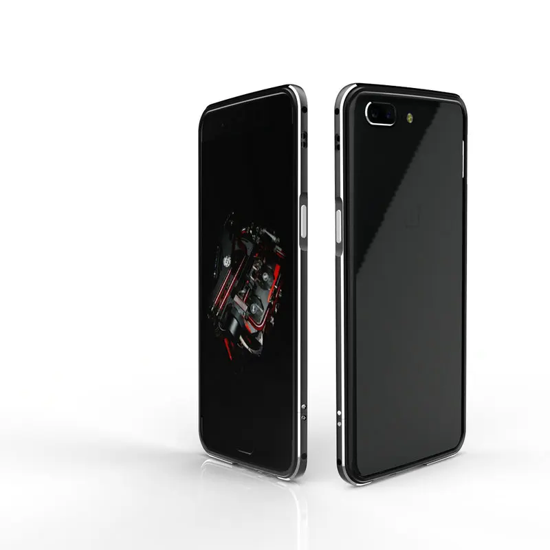 Для Oneplus 5 Высокое качество ультра тонкий Алюминий металлический буфер рамка чехол для iPhone SE для OnePus 5 Oneplus пять 1+ 5 A5000 с ремешком BK1