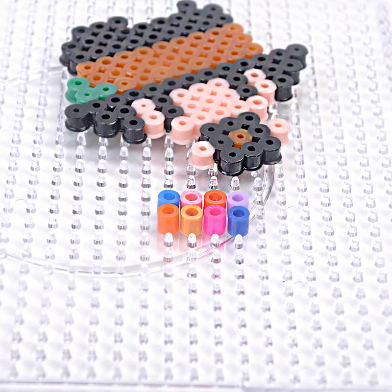 5 мм Perler Beads Perler Peg boards 6 шт. or4PCS ПВХ панели Хама/пелер бусины Tamplate ручной работы DIY Lover делая мультфильм доска