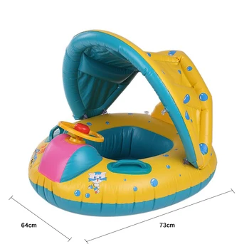 

Safe Inflatable Baby Swimming Ring Pool Infant Swimming Pool Float Adjustable Sunshade Seat Baby Bathing Circle Inflatable Wheel