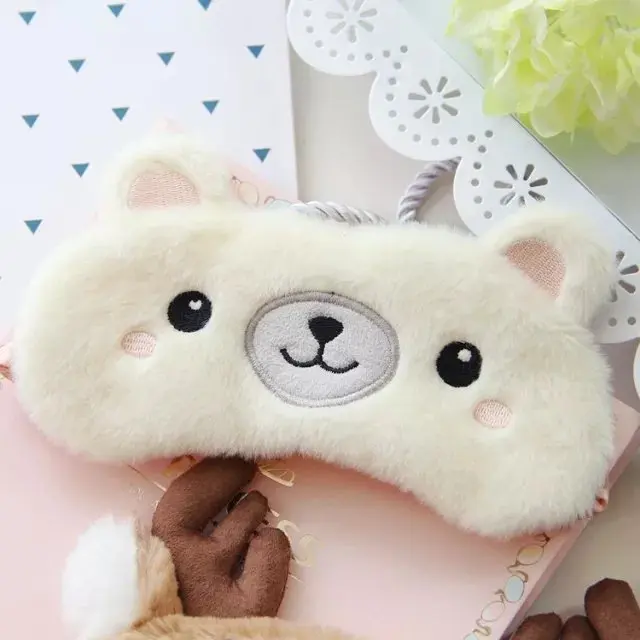 Aeruiy-soft-plush-fuzzy-cartoon-animal-brown-elk-white-polar-bear-3D-eye-shade-masks-toy-gifts-4