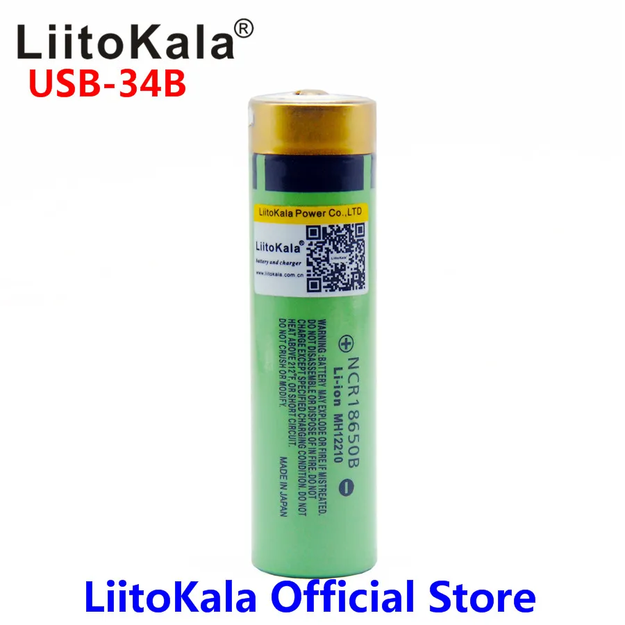 2 шт LiitoKala USB 3,7 V 18650 3400mAh литий-ионная USB перезаряжаемая батарея с Светодиодный индикатор светильник DC-Charging