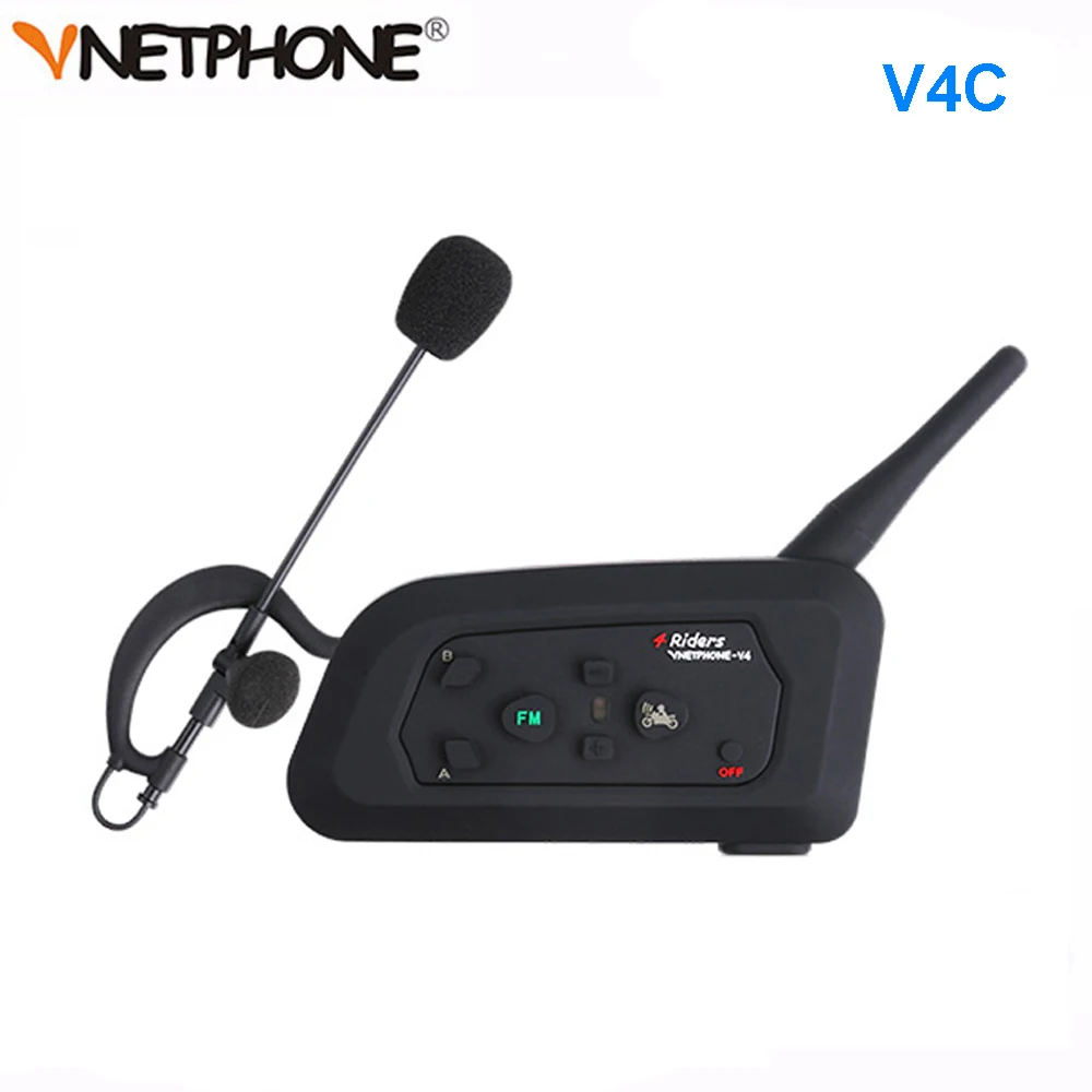 1PCS Football Referee Headset V4C 1200M Full Duplex Bluetooth Headphone with