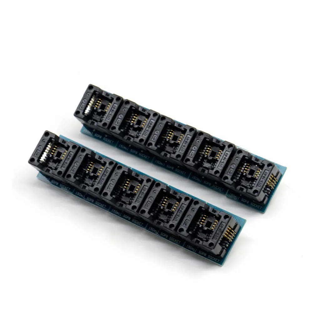 Переходник SOP8 на DIP8 SOIC8 ZIF Blue Socket Programmer разъем для широкого 150mil| |