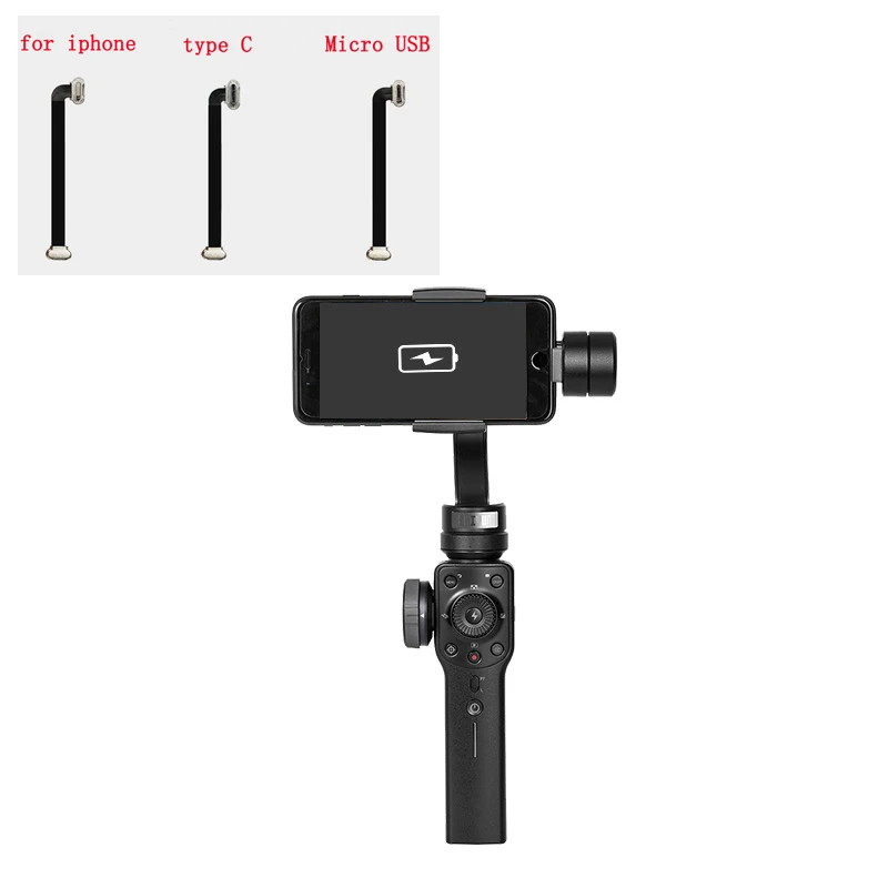 

Mini 75mm Zhiyun Smooth 4/3 Seamless Charging Cable Gimbal Charge Cable Micro USB Type C for Samsung/Iphone 7 8 X/Android/HUAWEI