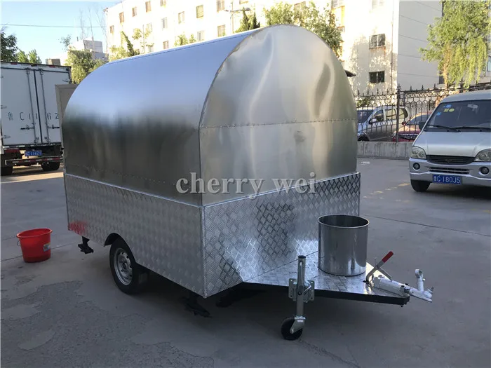 2 м горячая Распродажа нержавеющая сталь Мобильная тележка для еды грузовик