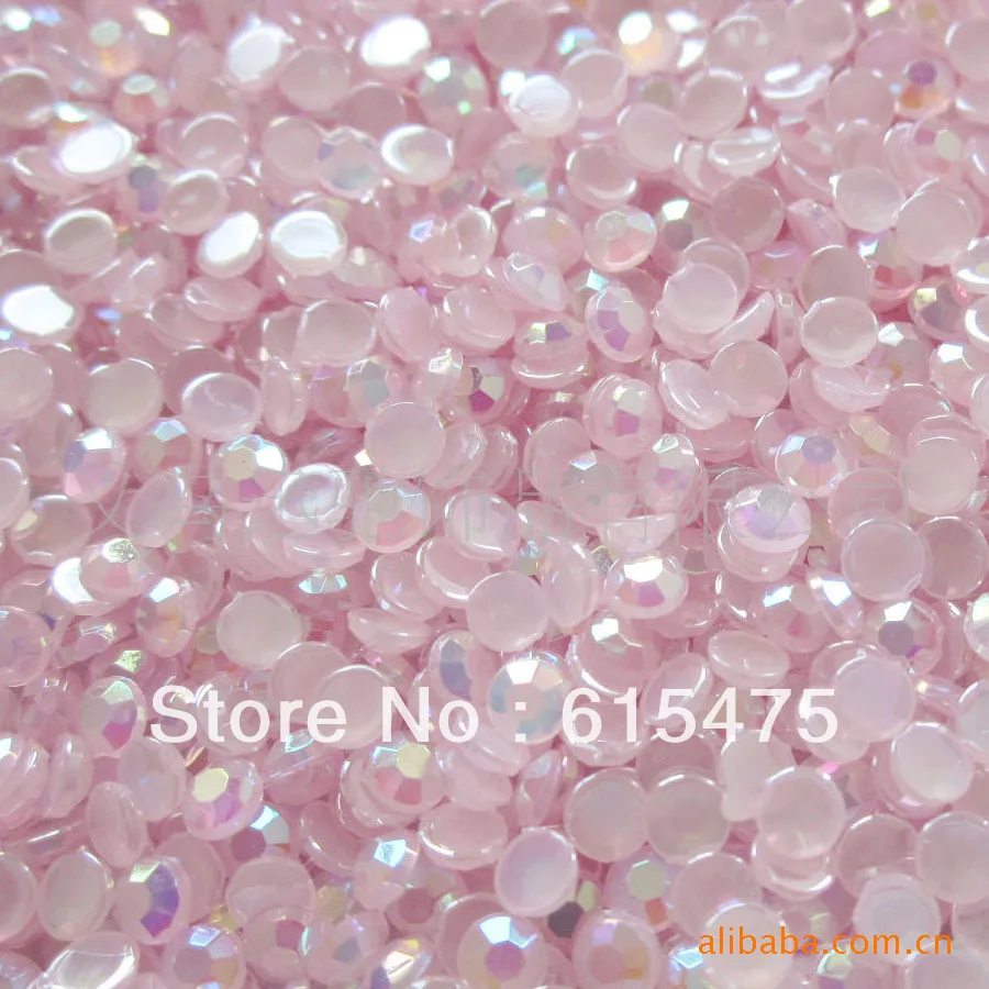 JELLY LT.ROSE AB 5 мм 10000 шт./лот Taiwang Акриловые стразы с плоской задней стороной для