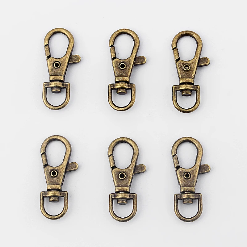 5pcs Lobster Calsp Antique Bronze Hook Jewelry For Keychain Backpack