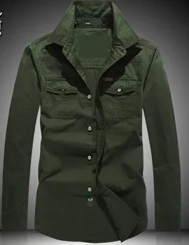 

Autumn New long-sleeved blouse Men Leisure simple middle age Cotton Shirt Big Size Man Shirts Tops M-4XL Hemd