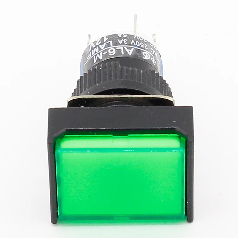 Прямоугольная кнопочная лампа 16 мм 1 шт. 5 контактов 12 В|switch lamp|lamp switchpush button lamp switch |