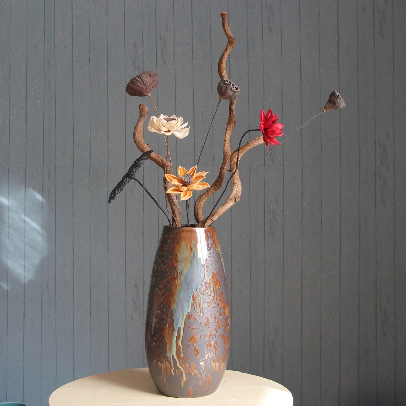 Jingdezhen ceramic table vase Living room modern simple flower vasein Vases from Home & Garden