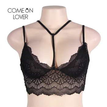 

Comeonlover White Tube Top Women Brassiere Plus Size Bustier Dentelle Bretelles Seductive Strappy Lace Bralette Top RI80545